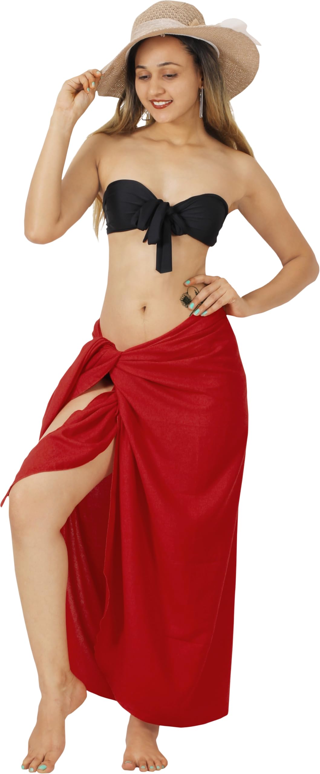 LA LEELA Women's Bikini Cover Up - Stylish Sarong Swimwear Wrap Skirt for Beach, Pool & Vacation - Lightweight Quick-Dry Bathing Suit Wrap for Summer Travel & Tropical Getaways