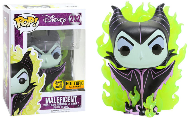 Disney Maleficent Glow in The Dark Action Figure - Hot Topic Exclusive #232 - Perfect for Collectors, Halloween Decor & Disney Fans