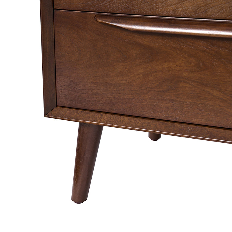 Rebecca 3-Drawer Mid-Century Modern Nightstand - Solid Wood Bedside Table with Storage for Bedroom, Living Room & Office - Perfect for Small Spaces & Home Decor
