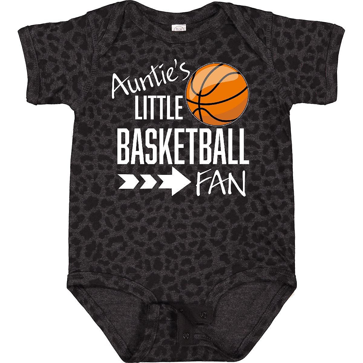 Inktastic Auntie's Little Basketball Fan Baby Bodysuit - Cute Basketball-Themed Onesie for Infants & Toddlers - Perfect for Game Day, Family Photos & Sports-Themed Gifts