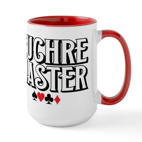 White/Red Inside - Euchre Master Mugs