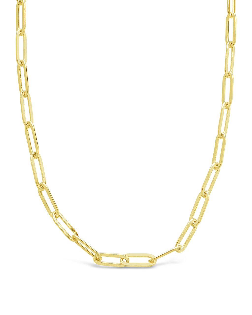 Elegant Polished Paperclip Link Chain Necklace - Dainty Gold/Silver Layering Necklace for Women - Perfect for Everyday Wear, Office & Date Night