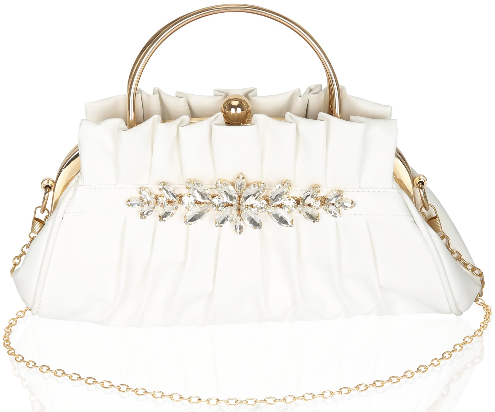 Vintage Rhinestone Clutch Purse for Women - Evening & Party Use