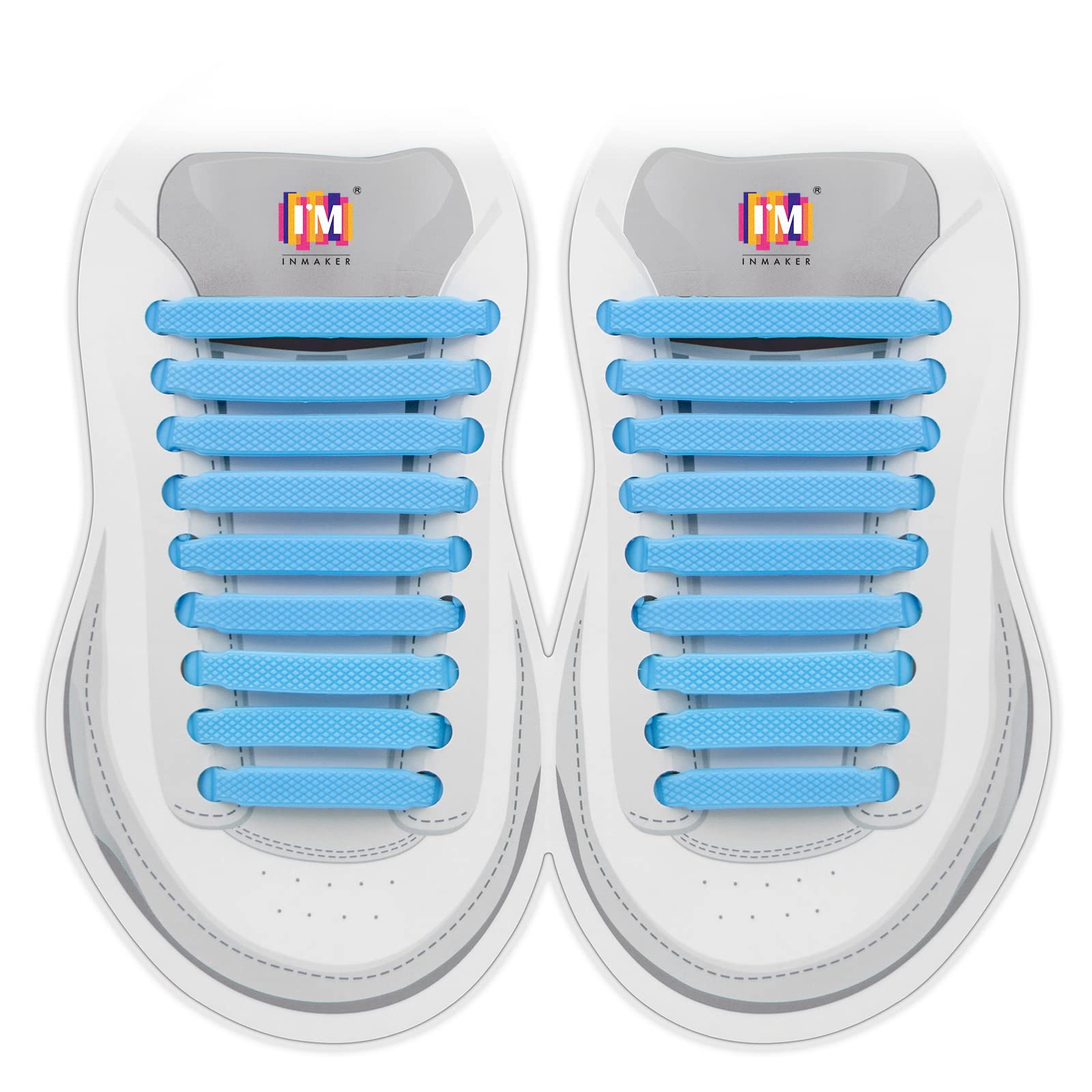 INMAKER No Tie Shoelaces for Kids & Adults - Stretchable Elastic Shoelaces for Sneakers, Running Shoes & Casual Wear | Perfect for Active Lifestyles, Sports & Easy On/Off