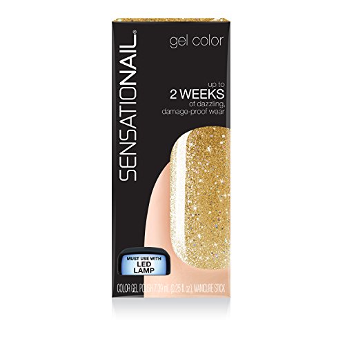 SensatioNail Gel Nail Polish Kit - 36 Pack Gold Glitter Gel Polish (0.25 Fl Oz Each) for Salon-Quality Manicures at Home, Parties & Special Occasions