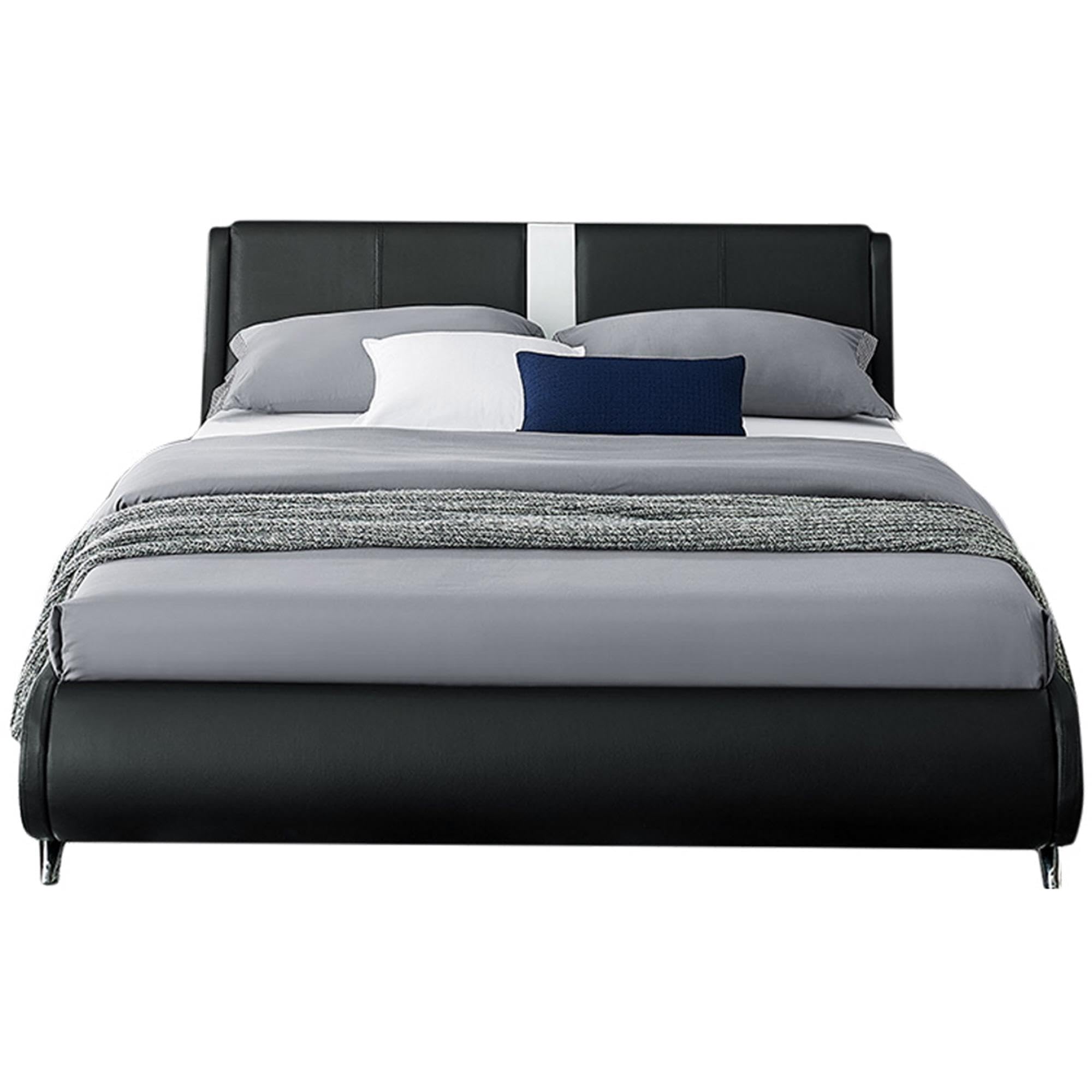 Camden Isle Carlton King Size Platform Bed with 2 Nightstands - Black Wooden Bed Frame for Modern Bedroom | Perfect for Master Bedroom, Guest Room & Apartment