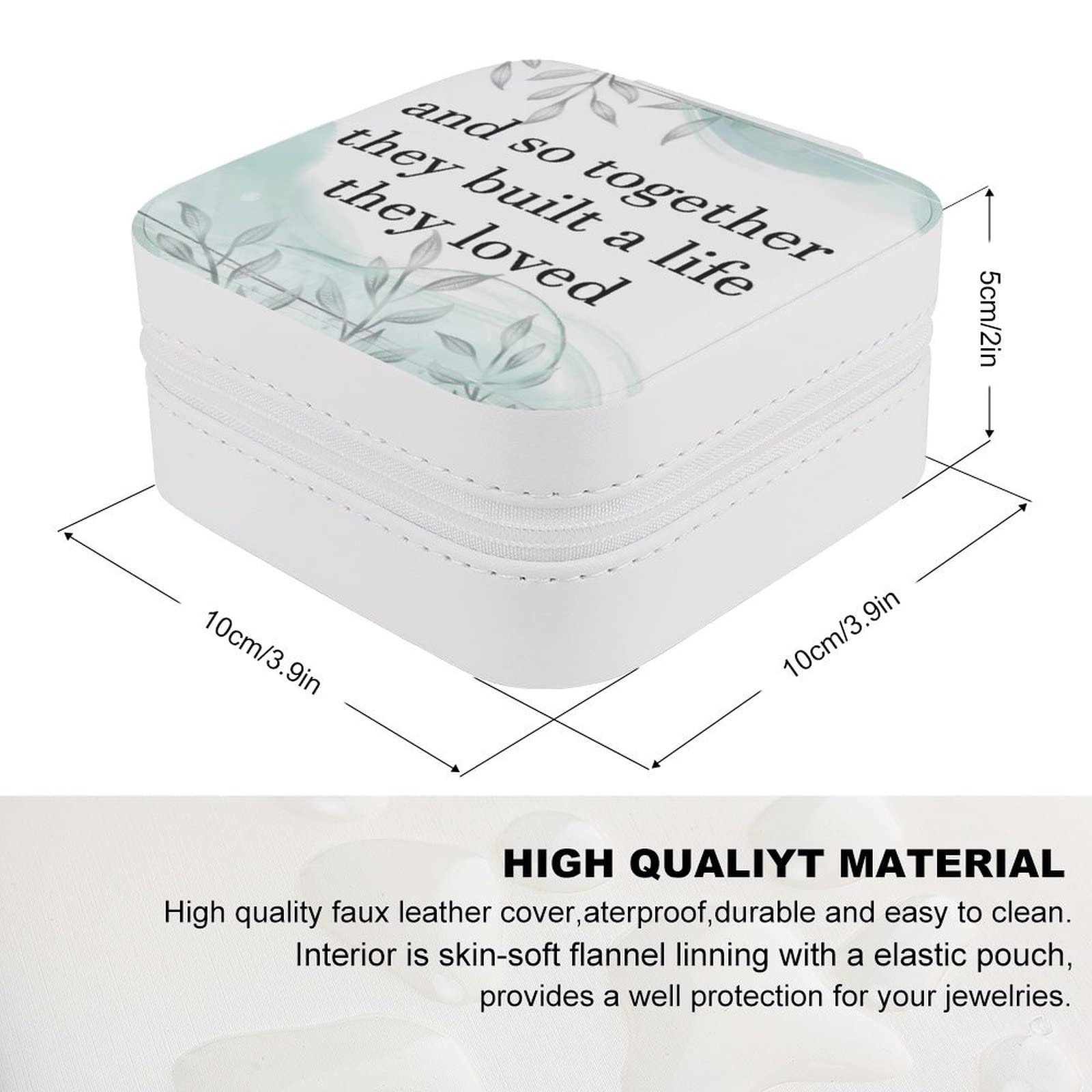 Elegant PU Jewelry Box - Portable Travel Case for Rings, Earrings, Necklaces & Bracelets | Compact Organizer & Display Storage Holder | Perfect for Travel, Gifts & Home Decor