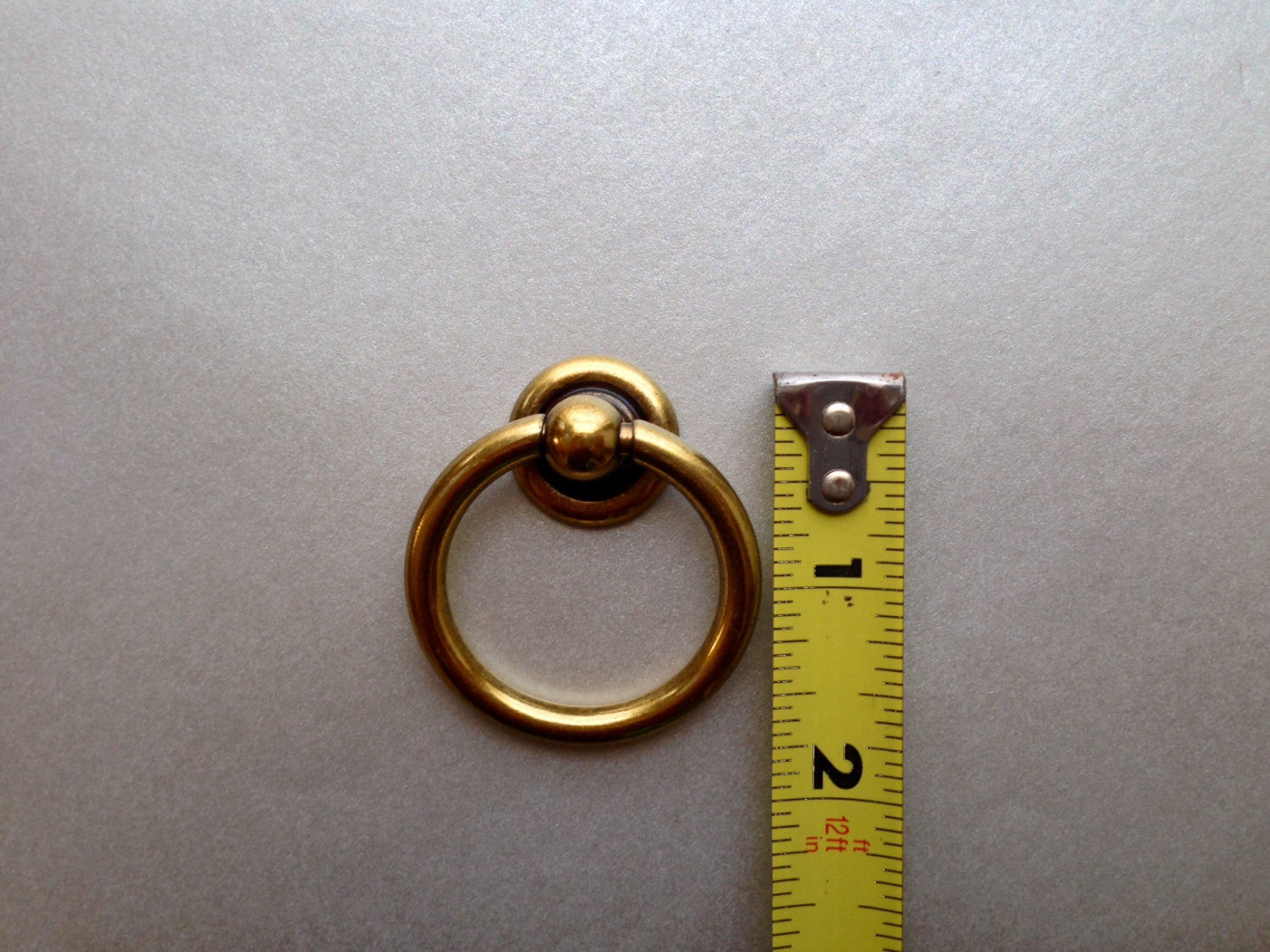 Vintage Brass Ring Pulls - Cabinet & Drawer Handles for Kitchen, Bathroom & Furniture - Durable Hardware for Home Renovation & DIY Projects