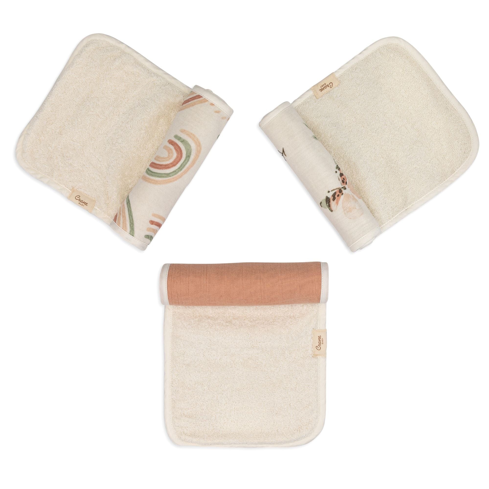 Premium Crane Parker 3-Piece Burp Cloths Set - Ultra Absorbent Baby Spit-Up Cloths for Newborns & Infants - Soft & Gentle on Baby's Skin - Perfect for Feeding, Burping & Diaper Changes