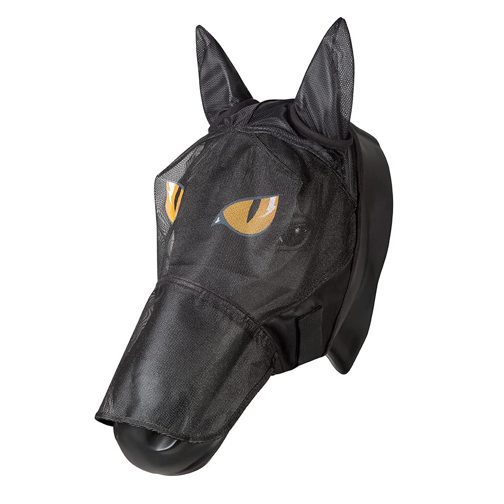 PFIFF 101013 Horse Fly Mask with Ears - Breathable UV Protection Fly Veil for Horses - Perfect for Riding, Training, and Pasture Use