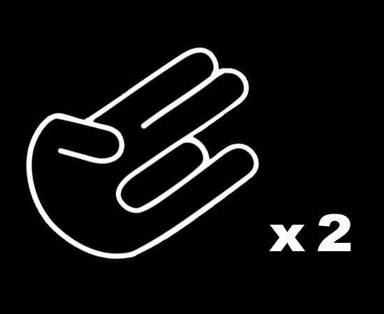 2 Pack JDM SHOCKER HAND Logo Car Window Decals - High Quality Vinyl Stickers for Import & Drift Cars - Perfect for Car Enthusiasts & Street Racing Fans