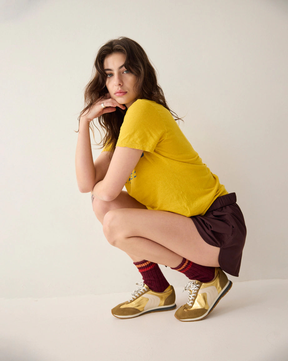 Ballet Core Sneakers for Women - Gold Crush Comfortable Walking Shoes | Elegant Dance-Inspired Casual Sneakers for Everyday Wear, Workout & Street Style