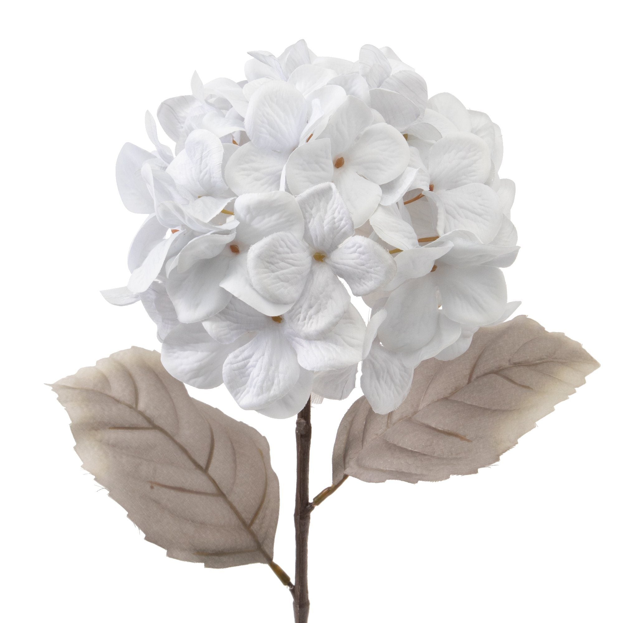 White Hydrangea Artificial Flowers - Realistic Fake Floral Decor for Home, Wedding, and Party Arrangements