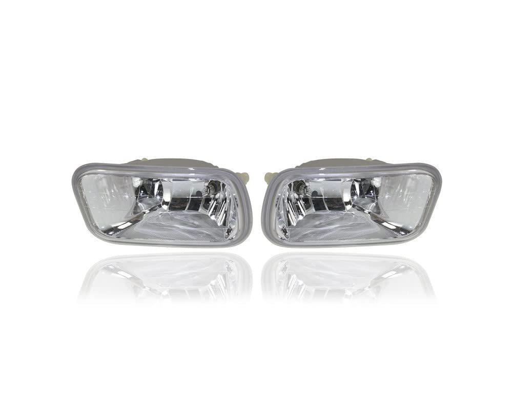 Replacement Fog Light Assembly Pair for 2009-2012 Dodge RAM 1500 & 2010-2018 RAM 2500/3500 - Driver & Passenger Side Set (Part #55372734AB, 55372735AB) - Perfect for Night Driving & Off-Road Adventures