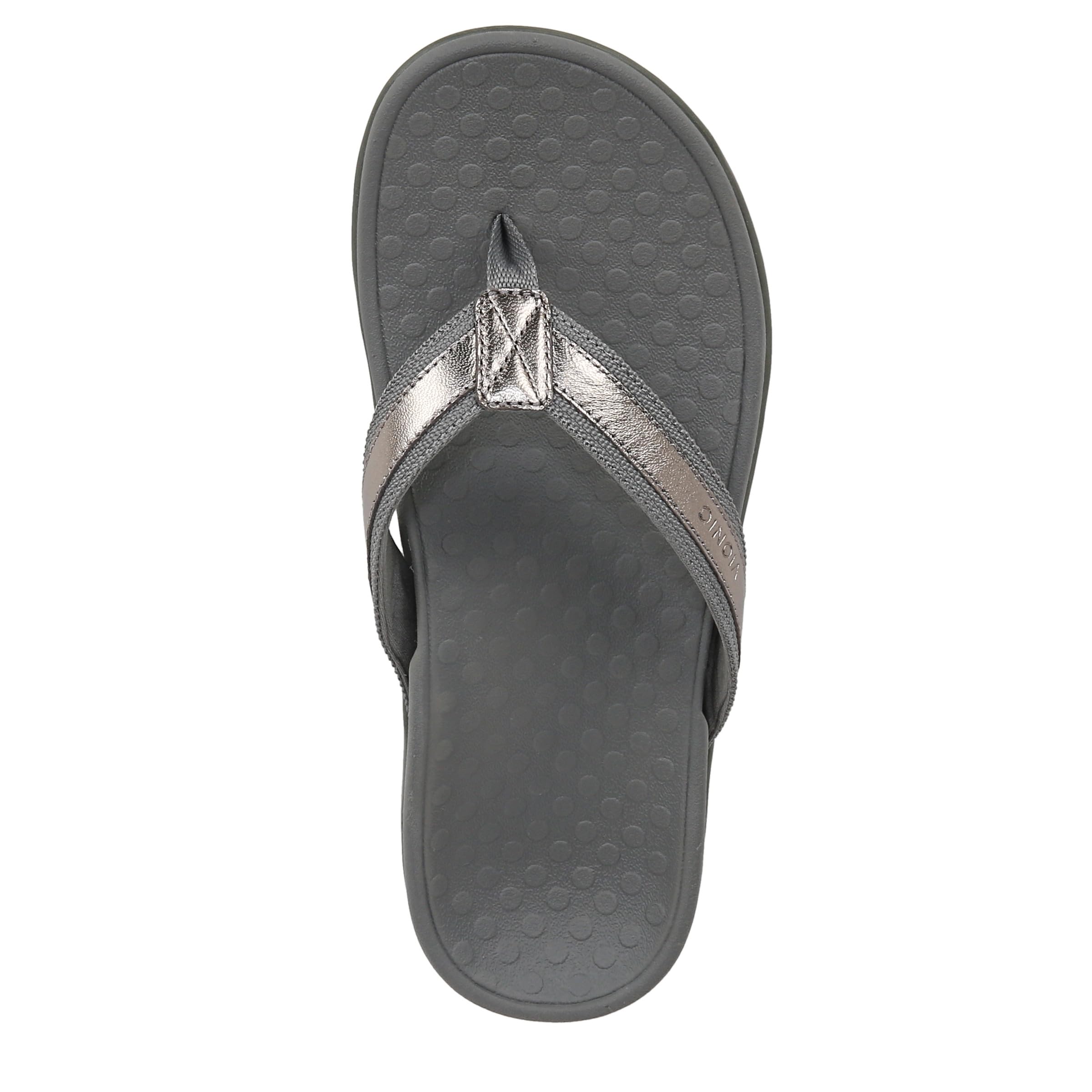 Vionic Women's Tide Toe Post Sandals - Orthotic Arch Support, Comfortable Walking Shoes for Plantar Fasciitis Relief - Perfect for Beach, Travel & Everyday Wear