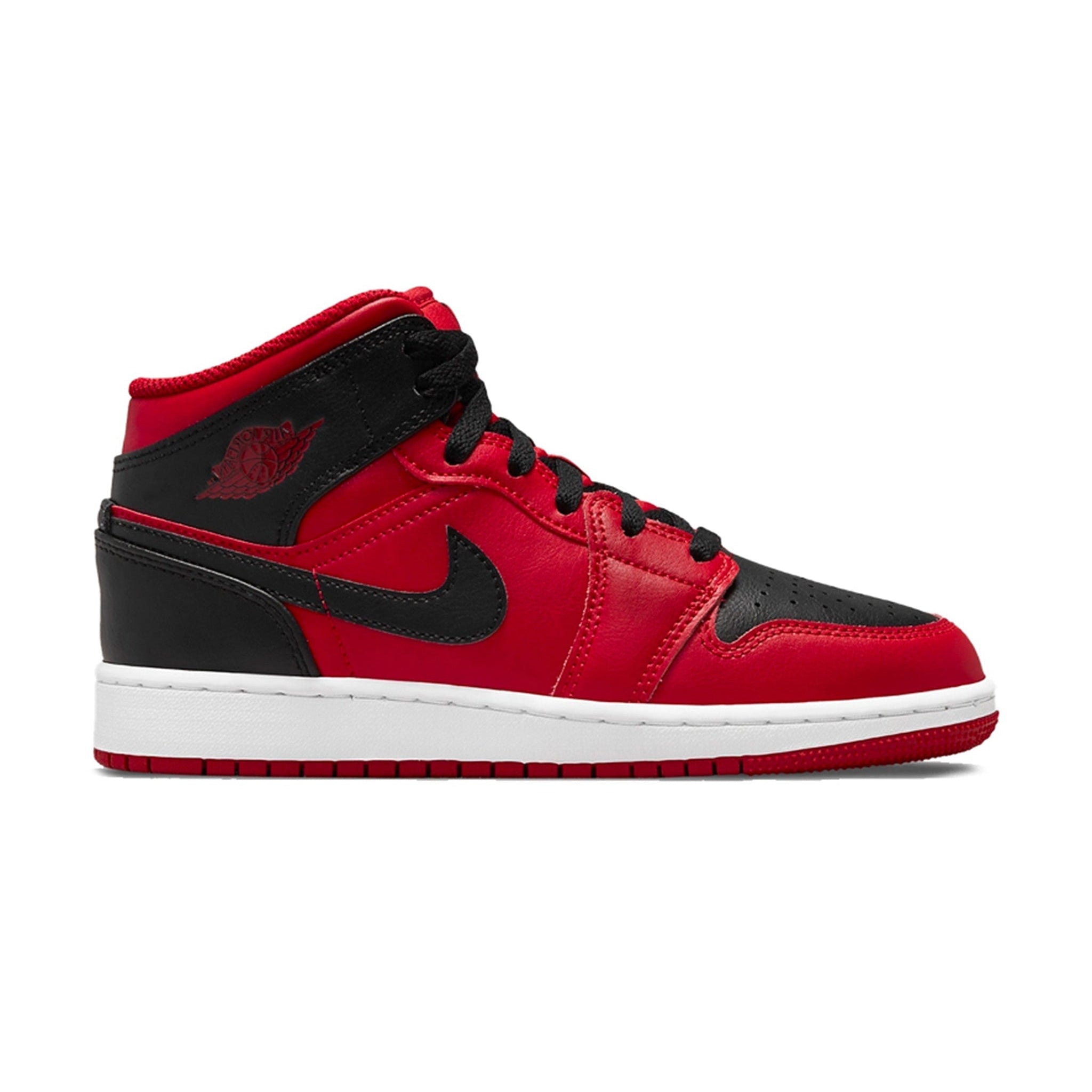 Air Jordan 1 Mid Reverse Bred (GS) - Kids' Basketball Shoes for Boys & Girls - Perfect for School, Sports & Casual Wear