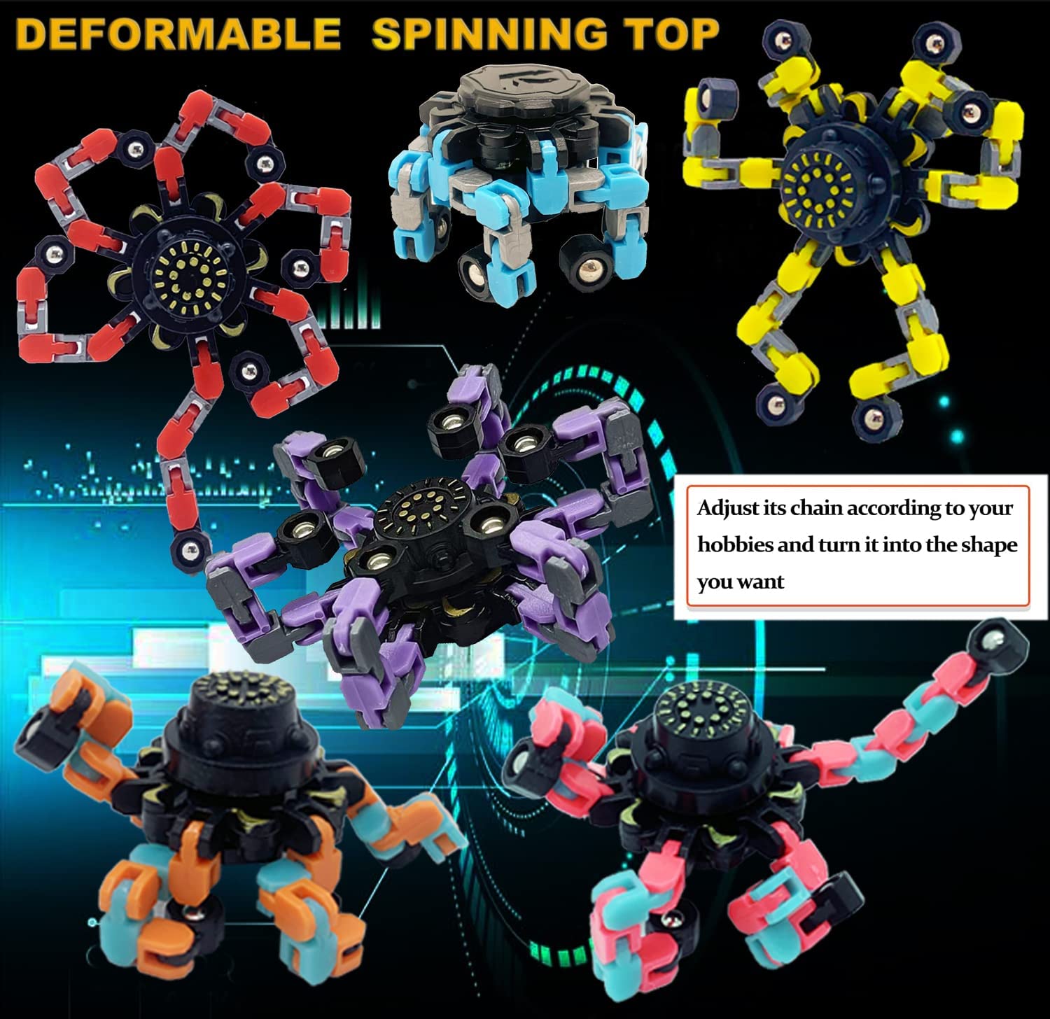 32 Pack Funny Sensory Fidget Spinners - Metal Stress Relief Gyro Toys for Adults & Kids - Perfect for ADHD, Anxiety, Office & Classroom Focus