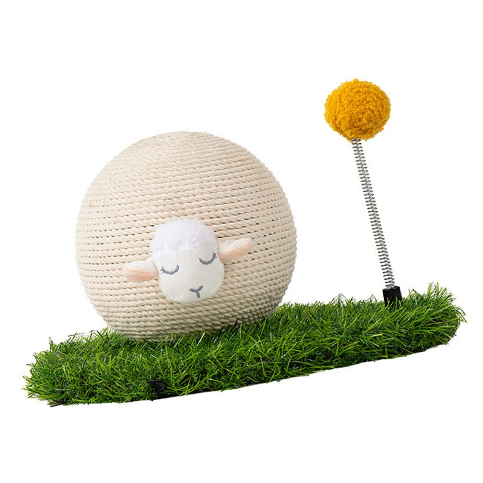 Premium Sisal Rope Cat Scratching Ball - Interactive Training Toy for Kittens & Adult Cats - Durable Floor Cushion Protector - Pet Supplies for Indoor Play & Furniture Protection (Color: A) - Perfect for Playtime, Training & Sofa/Chair Protection
