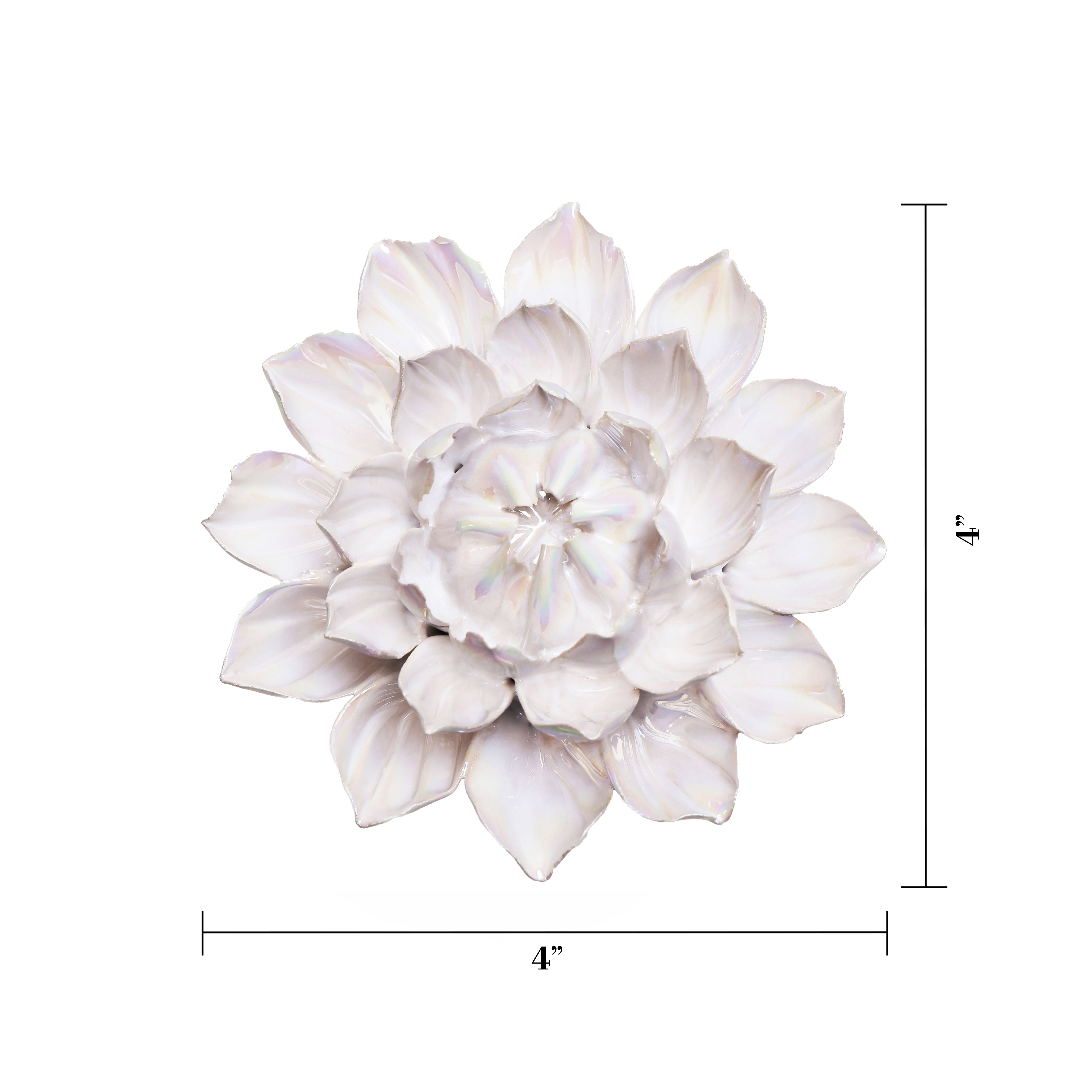 Ceramic Flower Pearl Dahlia - Elegant Home Decor for Living Room, Wedding Centerpiece, and Garden Accent