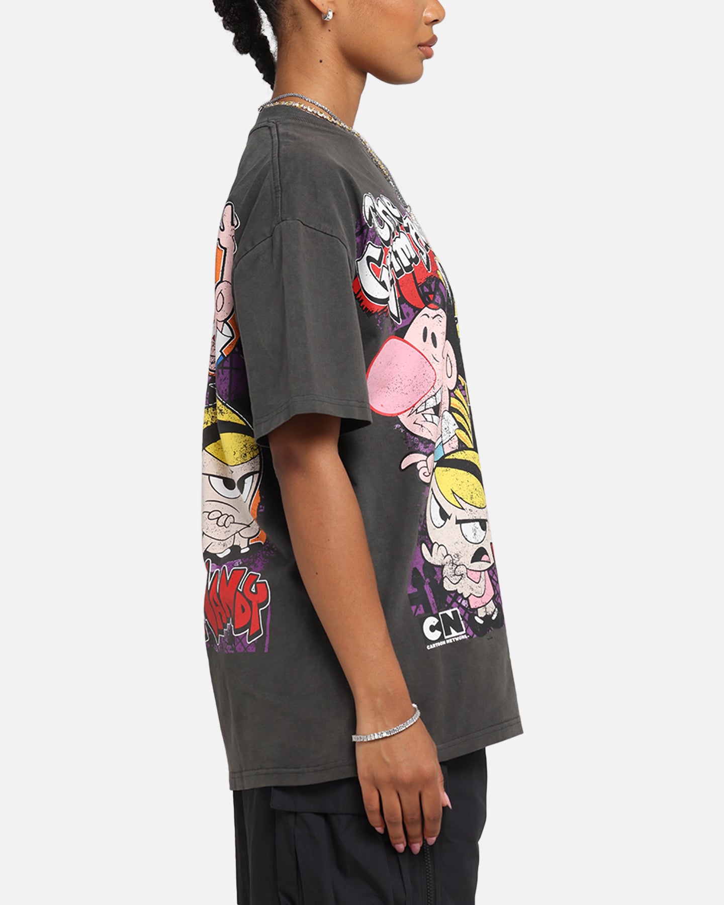Cartoon Network Grim Adventures Heavy Cotton T-Shirt - Black Wash | Vintage American Thrift Style | Perfect for Casual Wear, Cosplay & Fan Merchandise