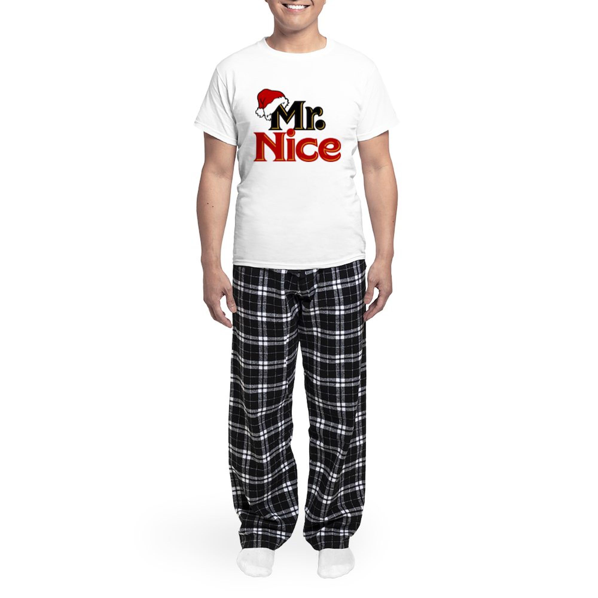 Christmas Mr Nice Men's Light Pajama Set - Comfortable Novelty Sleepwear for Holiday & Winter Nights - Cozy PJs for Christmas Gifts, Family Gatherings & Relaxing at Home