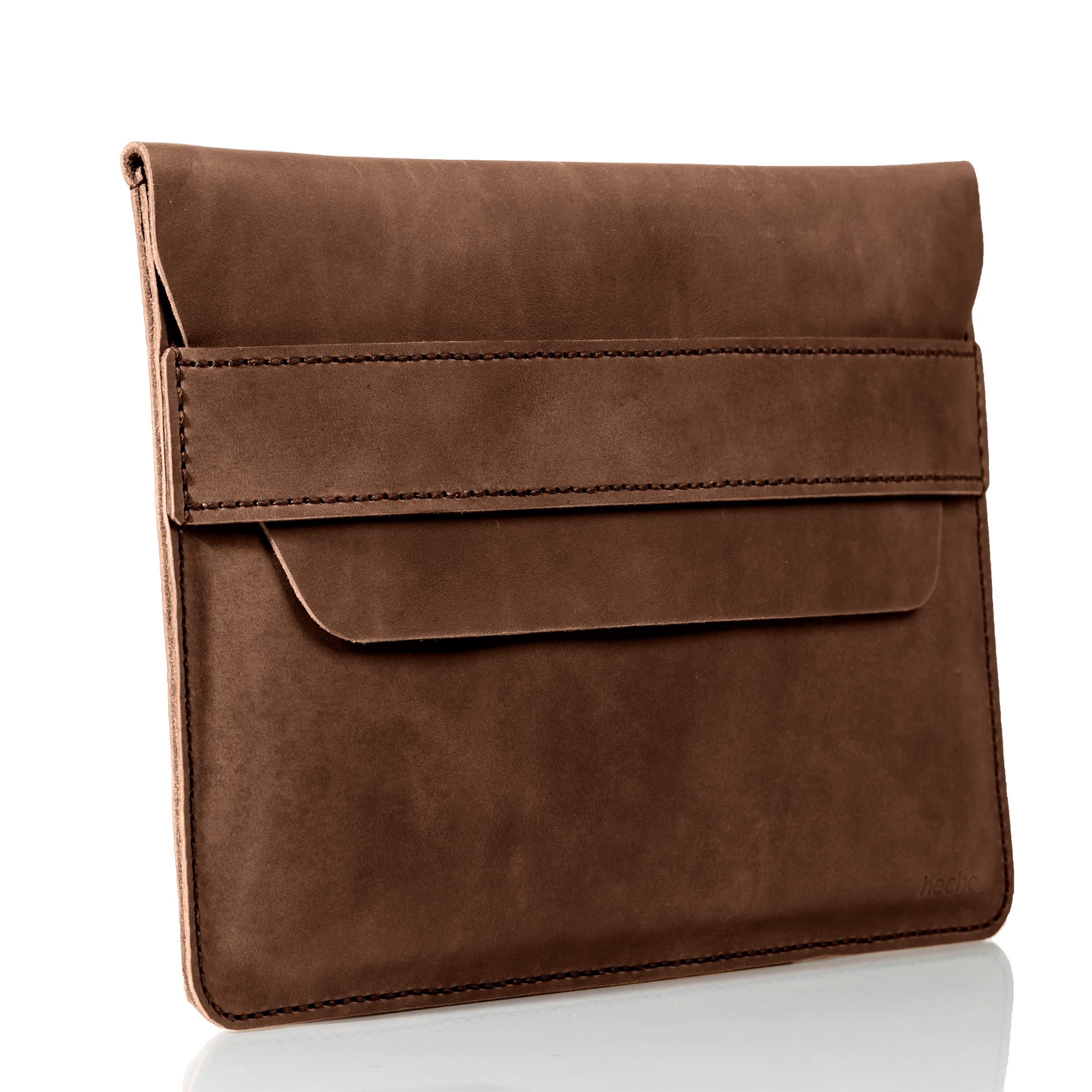 Premium Handmade Full Grain Leather MacBook Pro 15 Inch Case (2016-2019) - Luxury Brown Fair Trade Laptop Sleeve with Expert Stitching - Perfect for Business Travel, Office & Coffee Shop Use