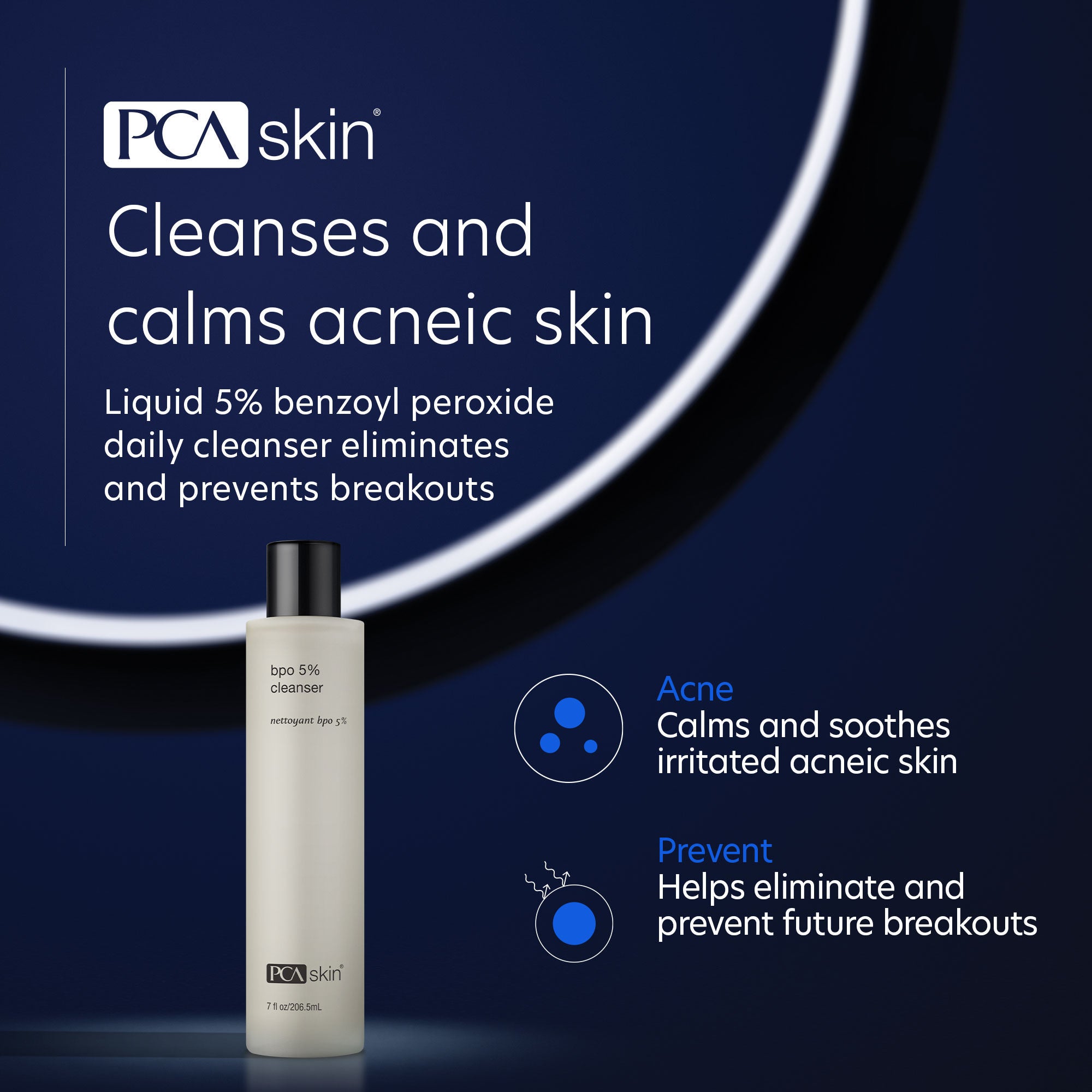 PCA Skin BPO 5% Cleanser - Acne Treatment Face Wash for Oily & Acne-Prone Skin - Daily Use for Clear Complexion | Perfect for Morning & Night Skincare Routine