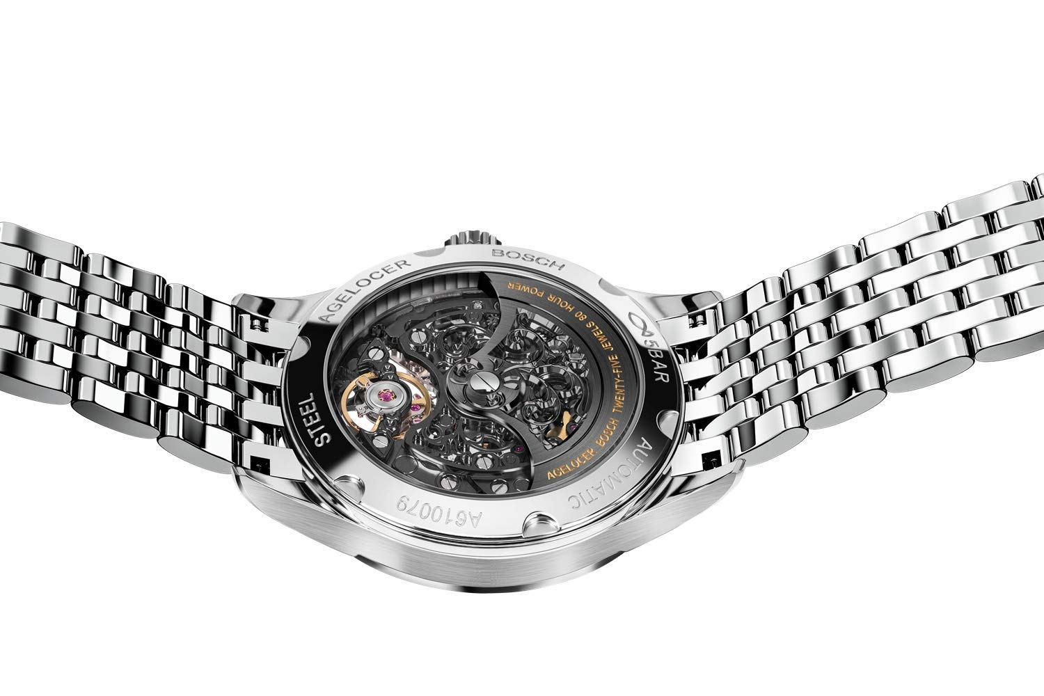 AGELOCER Men's Luxury Automatic Skeleton Watch - Top Brand Fashion Mechanical Timepiece with Genuine Leather Band, 50M Waterproof - Perfect for Business, Formal Events & Daily Wear