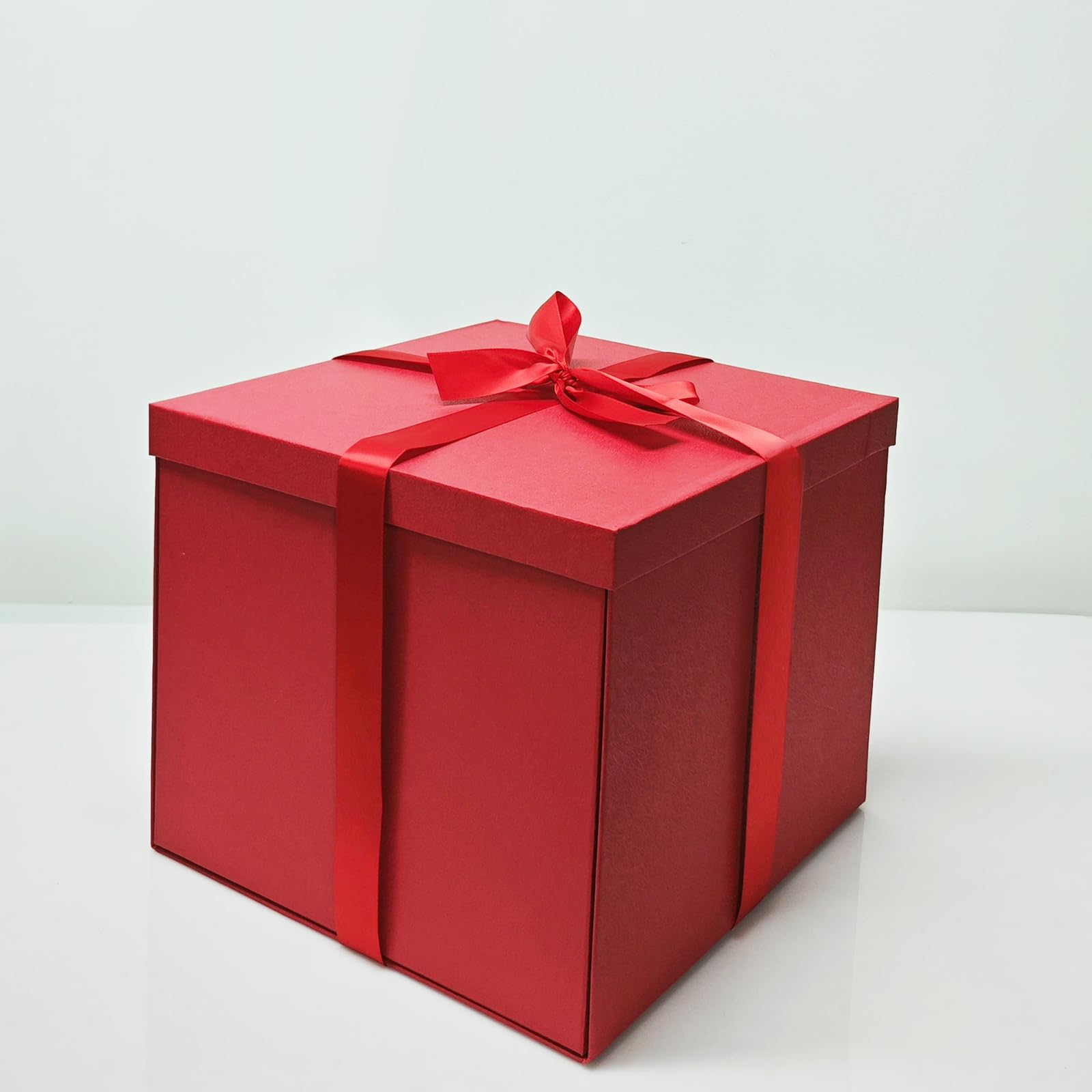 Premium 12x12x10 Inch Large Red Gift Box - Elegant Present Packaging for Birthdays, Valentine's Day, Christmas & Special Occasions - Perfect for Jewelry, Chocolates & Luxury Gift Wrapping