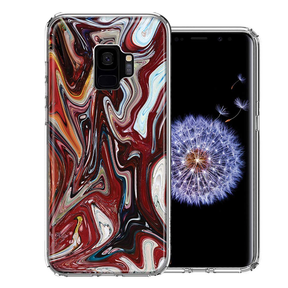 Samsung Galaxy S9 Case - Red White Abstract Design for Protection & Style
