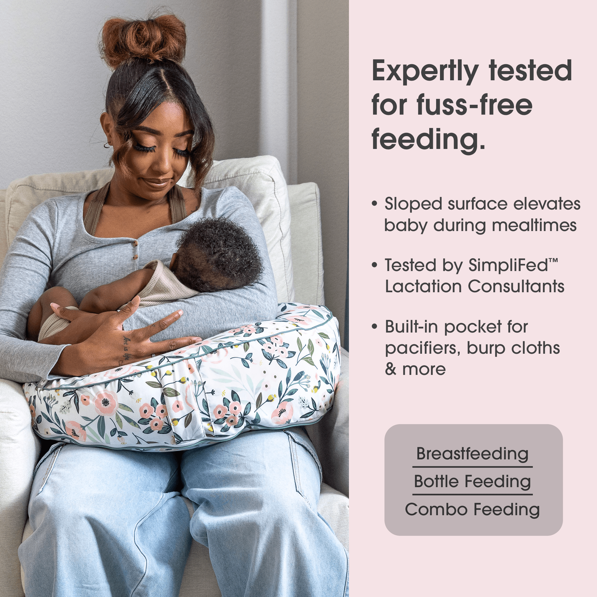 Boppy Uplift™ Nursing Pillow - Comfortable Breastfeeding Support for New Moms - Perfect for Nursing, Bottle Feeding & Tummy Time