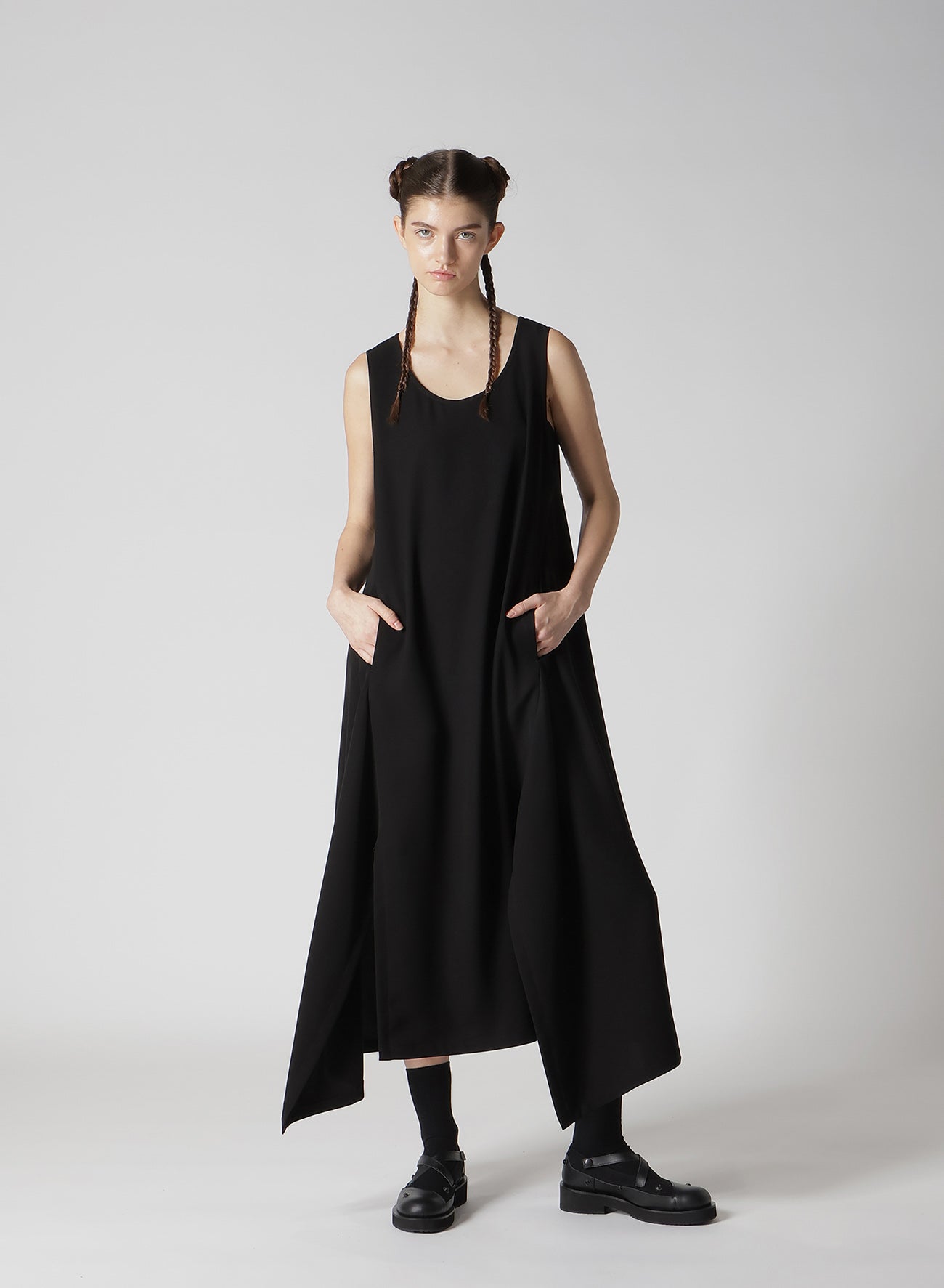 Elegant Double Satin Slit Dress for Women - Sexy High Slit Evening Gown for Party, Night Out & Special Occasions