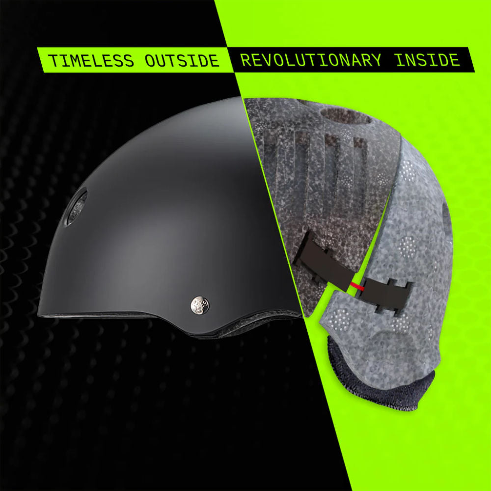 Triple 8 Deep Cover Helmet - Black Matte Skateboard & Bike Helmet for Adults - Protective Gear for Skateboarding, Cycling & Scooter Riding