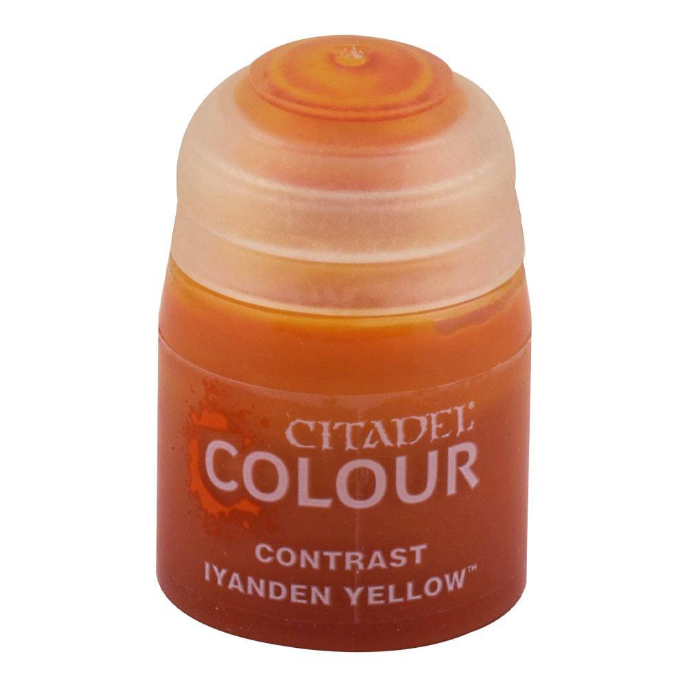 Citadel Colour Contrast Iyanden Yellow Acrylic Paint for Miniatures - High Pigment Warhammer 40K & AOS Model Painting - Perfect for Base Coating & Layering