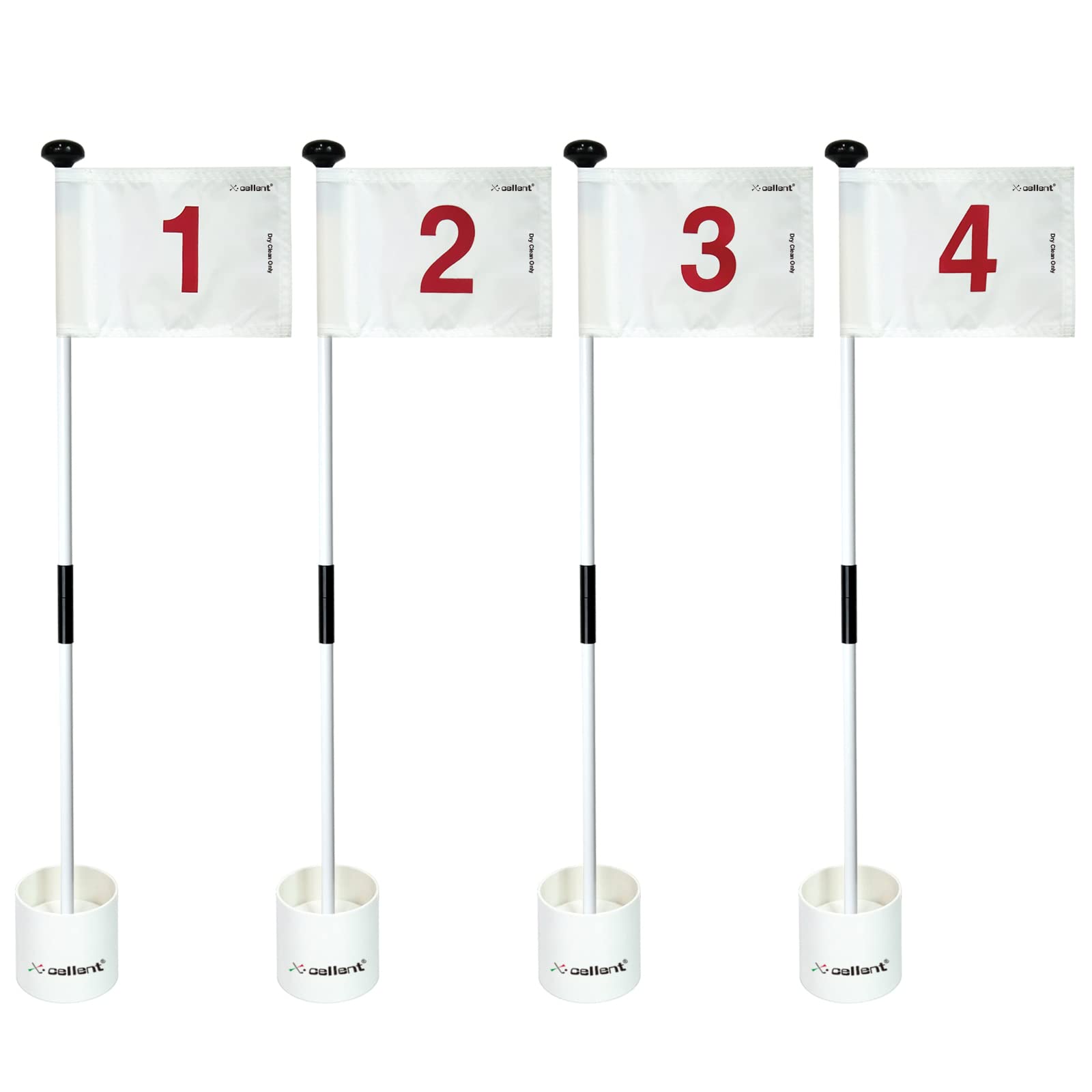 X·CELLENT Mini Golf Putting Green Flag & Hole Cup Set - Portable 2-Section Fiberglass Golf Flag Sticks for Yard Practice | Perfect Golf Training Aid & Backyard Game Equipment | Great Gift for Golf Enthusiasts (Ideal for Home Practice, Backyard Fun & Indoor Golf Games)