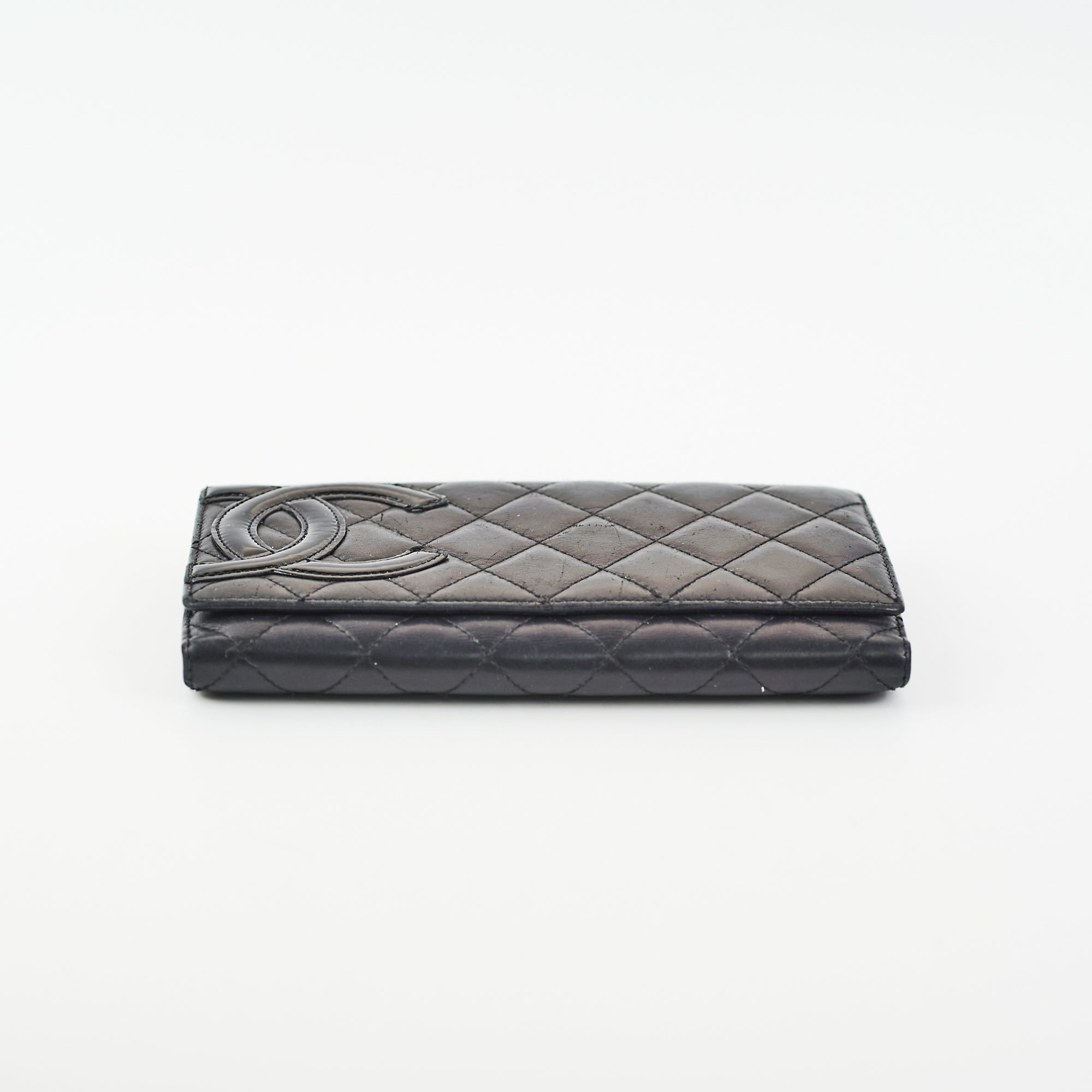 Chanel Quilted Cambon Wallet for Women - Black Leather Designer Wallet with CC Logo - Perfect for Everyday Use, Travel & Luxury Gift Giving
