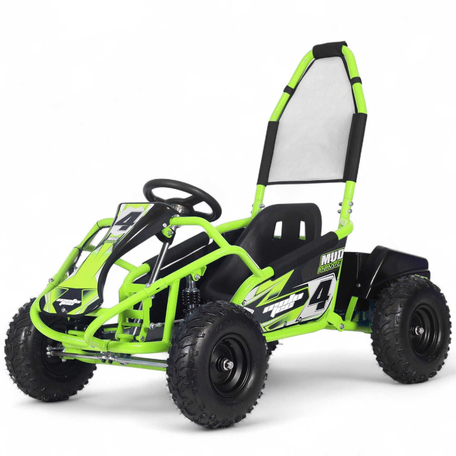 MotoTec Mud Monster Kids Electric 48V 1000W Go Kart - Off-Road Adventure Vehicle for Children's Outdoor Play & Backyard Racing