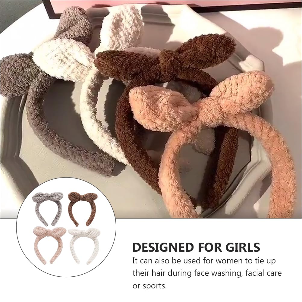5Pcs Soft Terry Cloth Headbands for Women & Girls - Elastic SPA Facial Head Wrap for Washing Face, Makeup Removal & Skincare | Perfect for Spa, Beauty Routine & Relaxation at Home