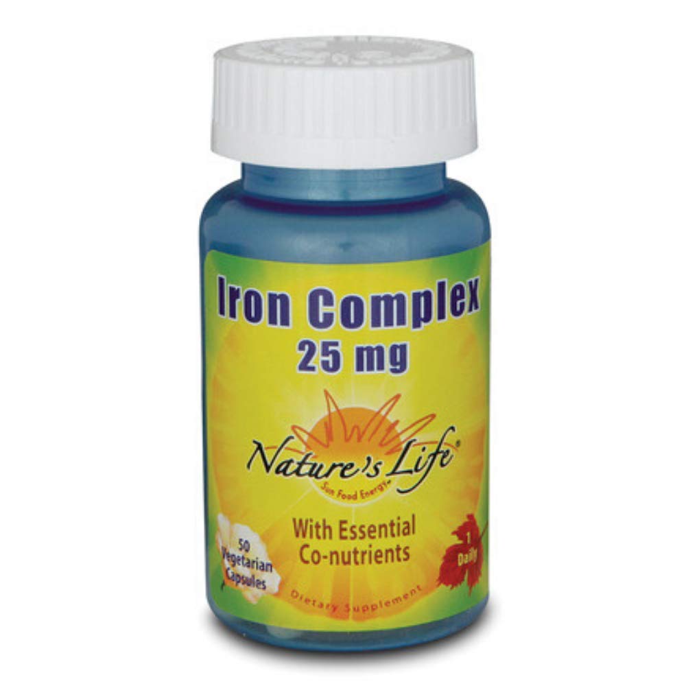 Nature's Life Iron Complex Supplement with Vitamin C - 50 Capsules | Supports Energy & Immune Health for Active Lifestyles