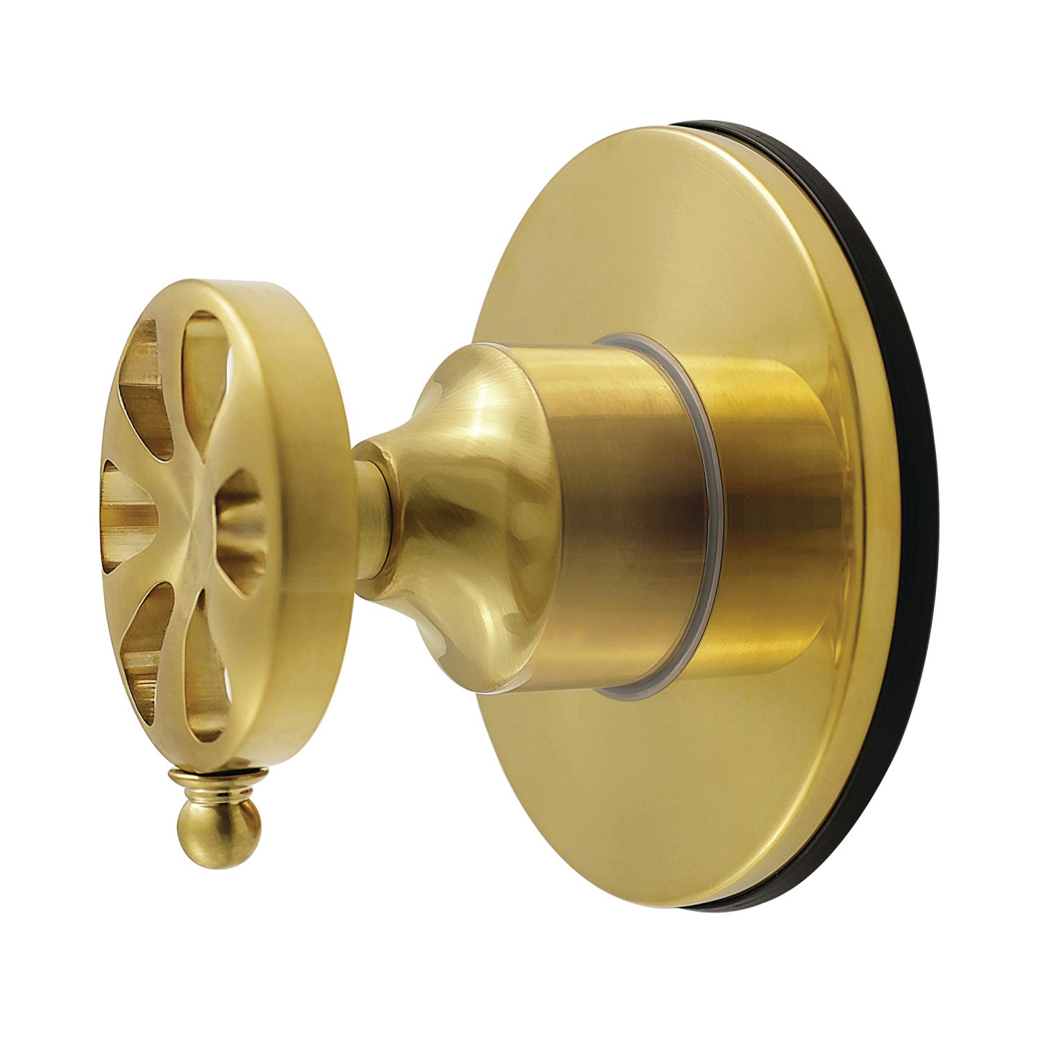 Belknap KS4037RX Single Handle 6-Way Diverter Valve with Round Trim Kit in Brushed Brass - Perfect for Shower Systems, Bathtubs & Bathroom Remodeling
