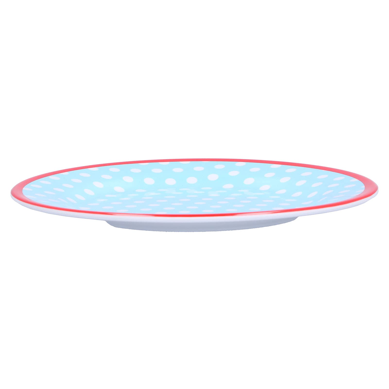 Elegant Reusable Salad Plate - Light Blue Dots Porcelain Dish for Condiments, Candies, Snacks, Fruits, Desserts, Cakes | Perfect for Parties, Picnics, and Home Dining