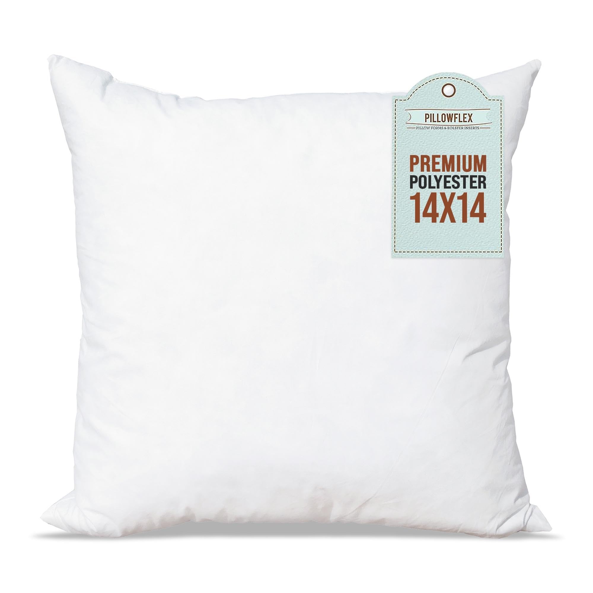 Premium Polyester Throw Pillow Insert 14x14 Inch - Ultra Soft Square Couch Pillow for Sofa, Bed, Chair - Machine Washable Decorative Accent - Perfect for Living Room, Bedroom & Home Decor