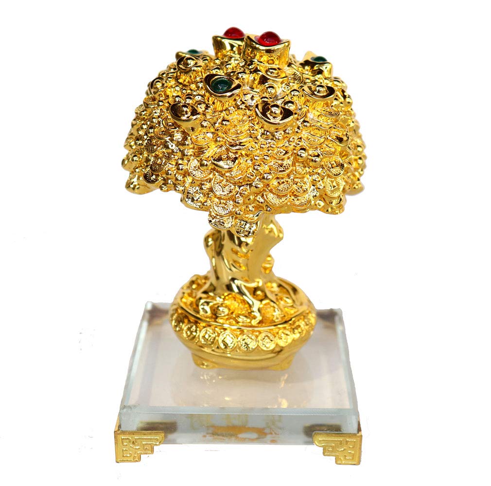 Lucky Money Tree with Jewelry for Home & Office Decor – Feng Shui Wealth Plant for Good Fortune & Positive Energy