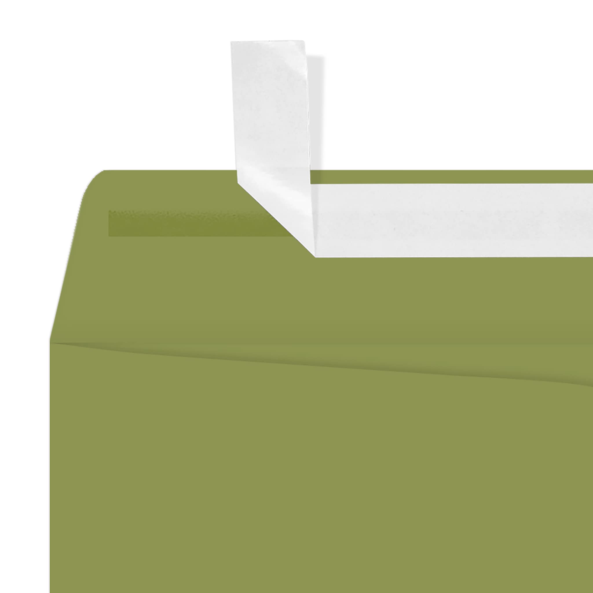 LUXPaper 9 x 12 Open End Envelopes - Peel & Press Self Seal, Avocado Green, 70lb Text Weight, Pack of 500 | Perfect for Mailing, Business Correspondence, Wedding Invitations, and Greeting Cards