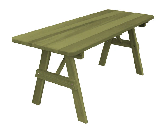 Regal Cedar Wood Dining Table Set - Rustic Farmhouse Style Solid Wood Kitchen Table for 6 - Perfect for Family Gatherings & Dinner Parties