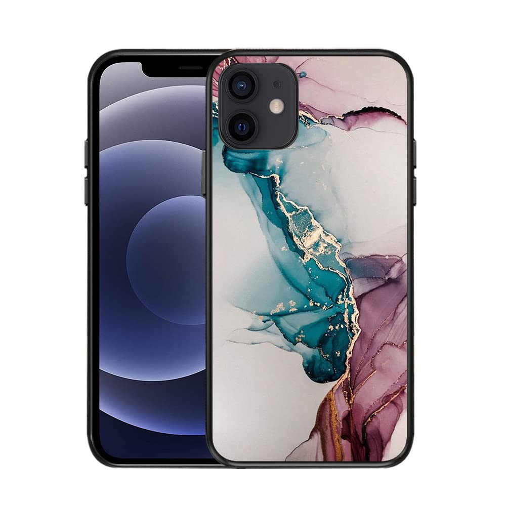 BOSTEPY Marble Print Watercolor Design Slim Protective Phone Case for iPhone 13 12 Pro Max 11 Mini XR XS X 7 8 Plus SE (2020/2022) 6s 6 - Custom Personalized Cover - Perfect for Everyday Use, Work & Travel