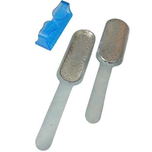 ZAUKY 1PC Nail Brush & 2PCS Stainless Steel Foot Scrubber Set - Manicure Pedicure Tools for Men & Women - Dead Skin Remover for Fingernails & Toes Cleaning - Perfect for Home Spa, Salon & Travel Grooming Kit