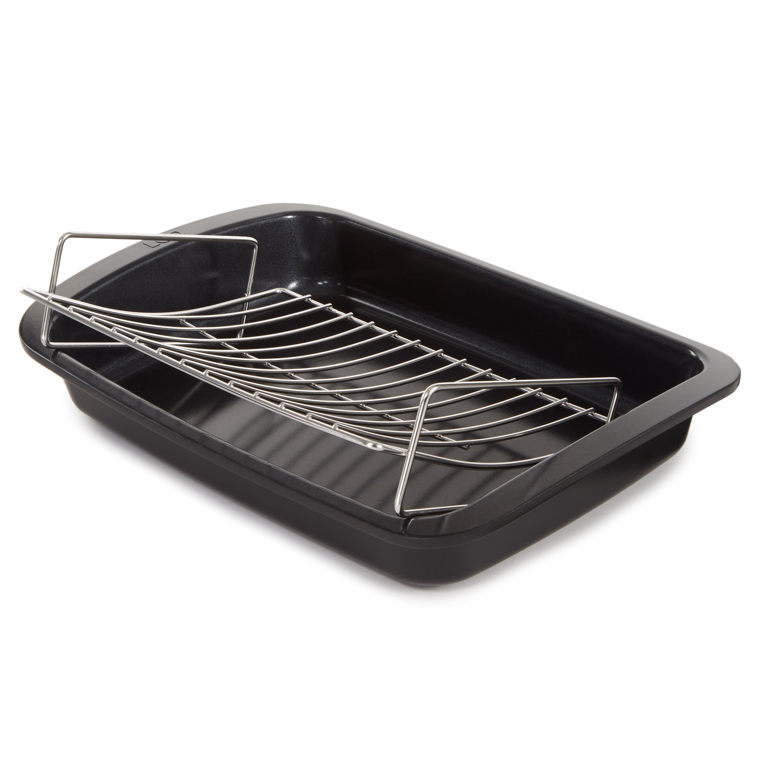 BergHOFF Leo Graphite Nonstick Recycled Cast Aluminum Roasting Pan with Removable Rack - 16.5