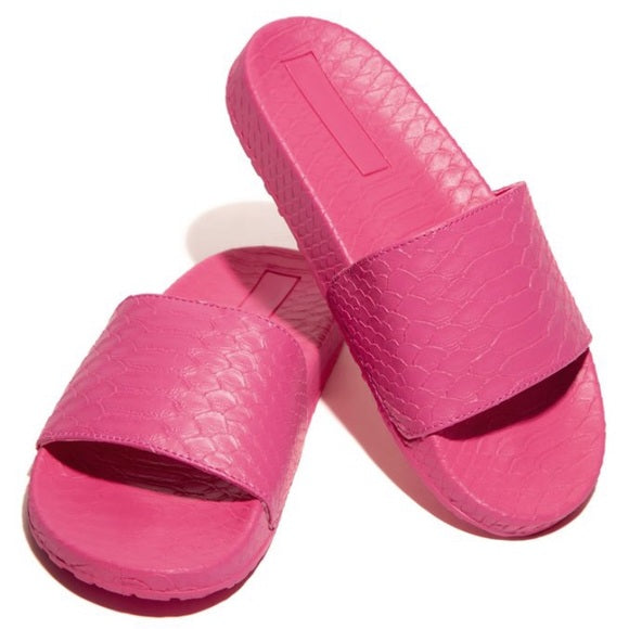 Cute Pink Slides for Women - Soft Comfortable Summer Sandals - Perfect for Beach, Pool, and Indoor Wear