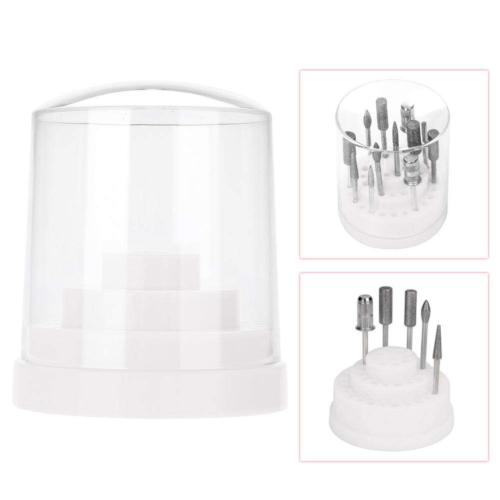 48-Slot Nail Drill Bit Storage Organizer Box - Dustproof Nail Tool Container for Nail Polish Heads & Accessories | Perfect for Salon Professionals & Home Manicure Kits
